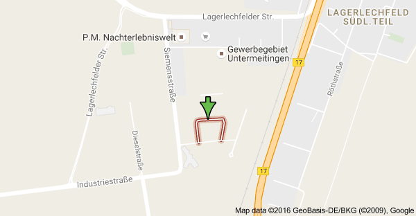 Karte von Zeiss-Straße, 86836 Untermeitingen